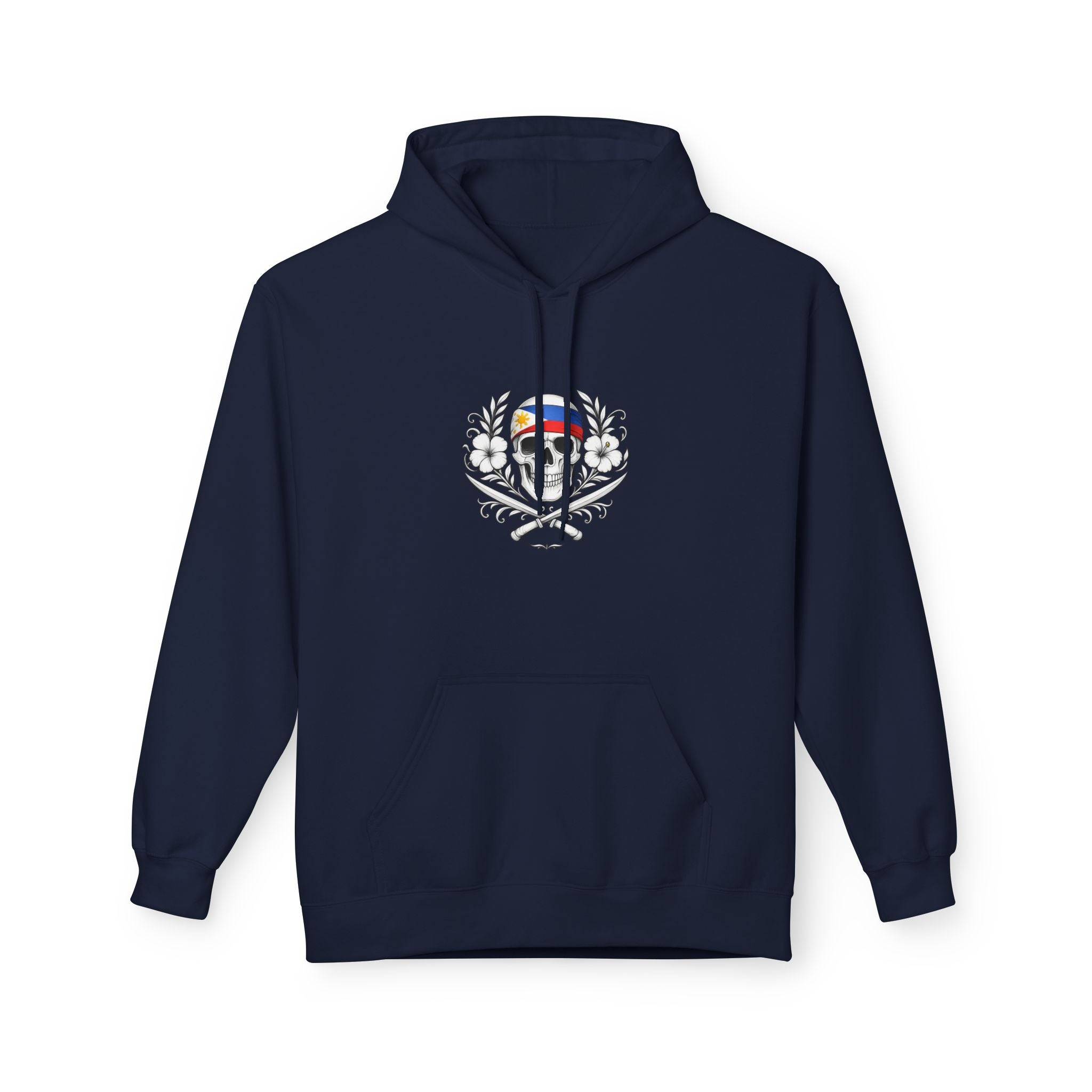 Philippine Flag Skull Hoodie Front | Filipino Heritage Streetwear | Sinawali