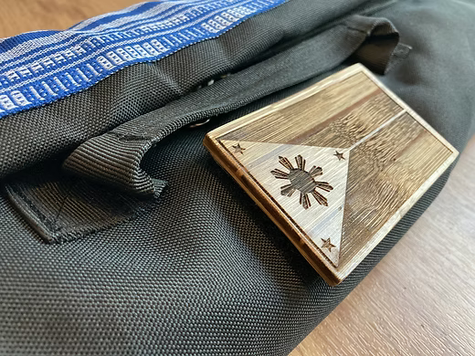 SINAWALI Philippine Flag Bamboo Morale Patch | Filipino Martial Arts Gear
