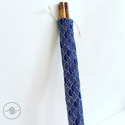 Sinawalibags Stick Sleeve | Seigaiha Blue Waves | Filipino Martial Arts
